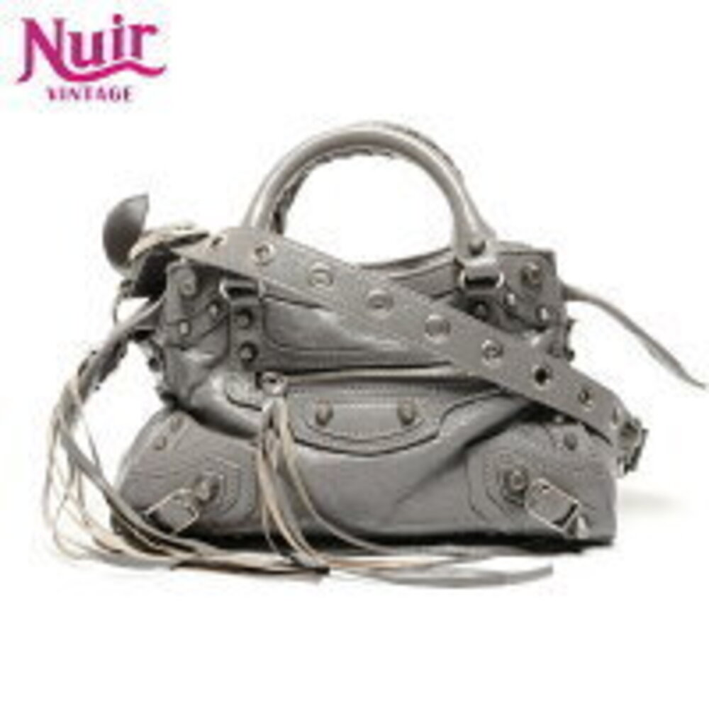 Balenciaga Neo Cagol City Shoulder Bag Gray